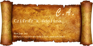 Czifrák Adelina névjegykártya
